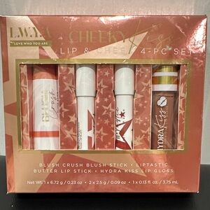 L.Y.V.A Cheeky Kiss Lip & Cheek 4-Pc Set